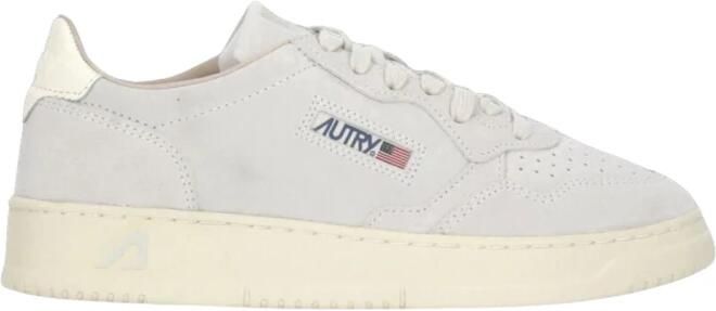 Autry Witte Gouden Sneakers met Geperforeerde Details White Dames - Foto 14