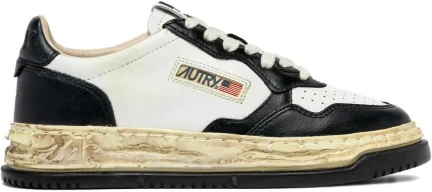 Autry Low-Top Distressed Leather Sneakers