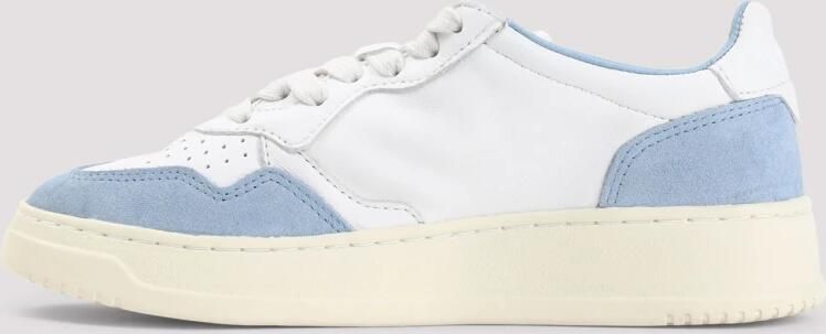 Autry Witte Geitenleren Sneakers Blauw Suède White Dames