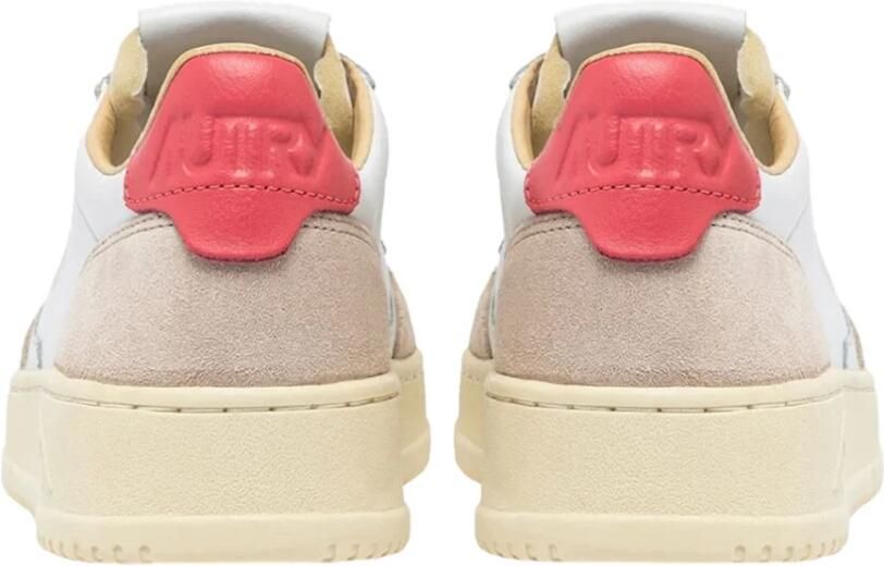 Autry Leren lage sneakers met contrasterende inzetstukken White Heren