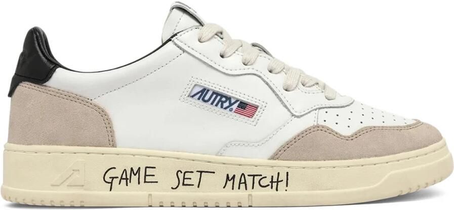 Autry Medalist Sneakers Zwart Wit Leer Multicolor Dames