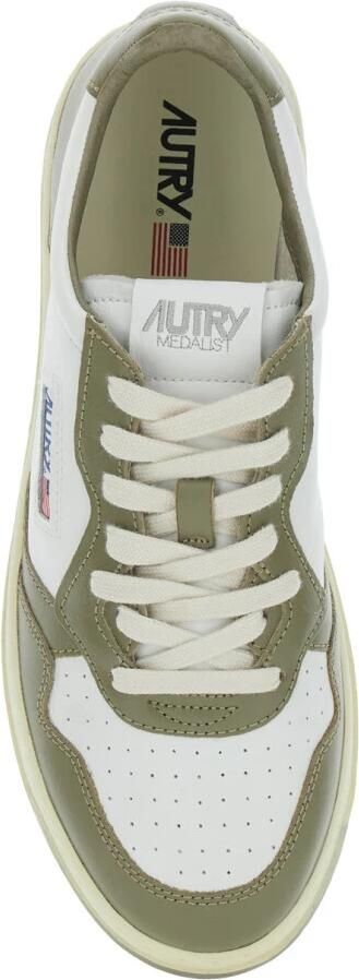 Autry Groene leren sneakers met geperforeerde neus Green Heren - Foto 2