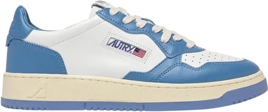 Autry Witte Lage Sneakers Logo Rubberen Zool Blue Heren - Foto 3