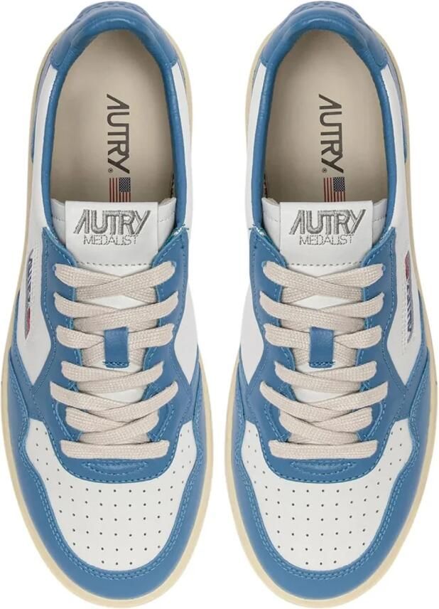 Autry Witte Lage Sneakers Logo Rubberen Zool Blue Heren - Foto 2