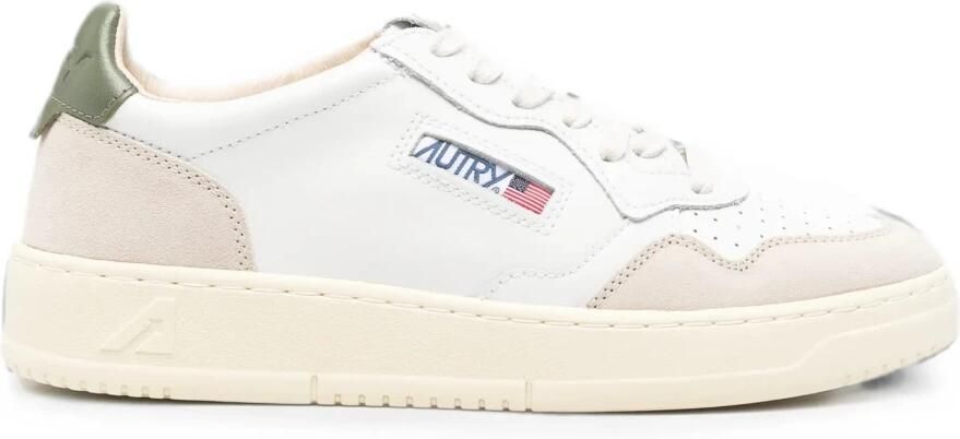 Autry Lage Sneakers Medalist Low Suede M White Bronze Green