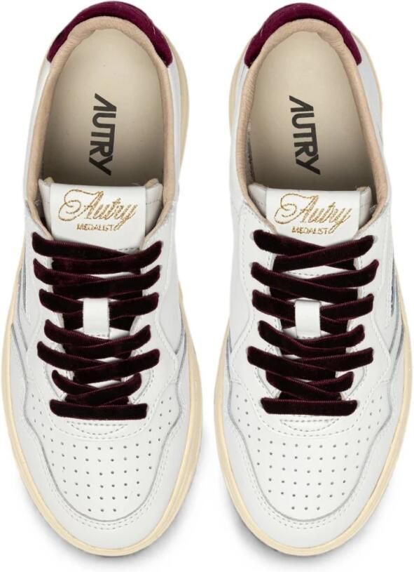 Autry Lage Sneakers Medalist Low Leather W Velvet Logo Fig - Foto 2