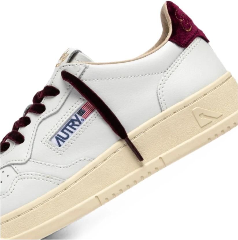 Autry Lage Sneakers Medalist Low Leather W Velvet Logo Fig - Foto 3