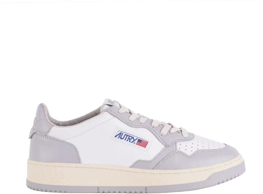 Autry Lage veterschoenen van gemengd grijs wit leer Gray Dames