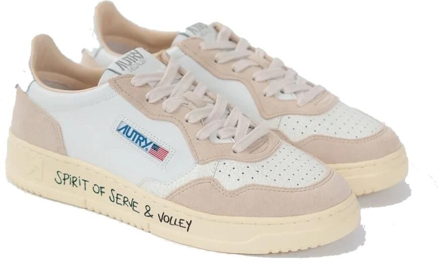 Autry Witte leren sneakers met geperforeerde neus Multicolor Heren - Foto 3