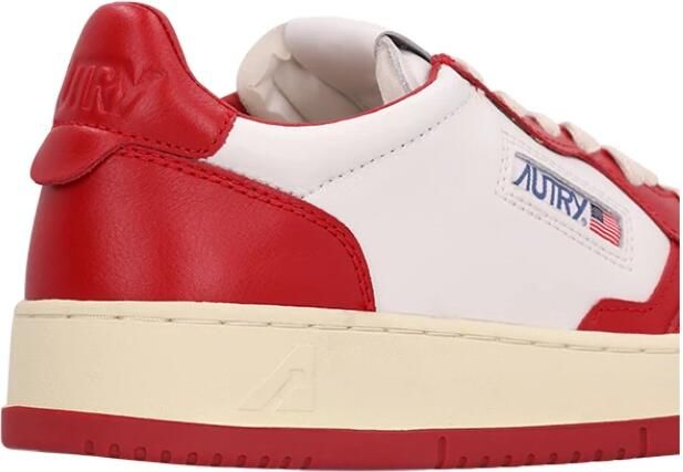 Autry Vintage lage leren sneakers met Amerikaanse vlag detail Rood Heren - Foto 8