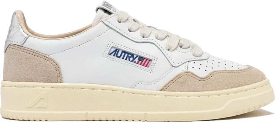 Autry Medalist Low leren en suède sneaker