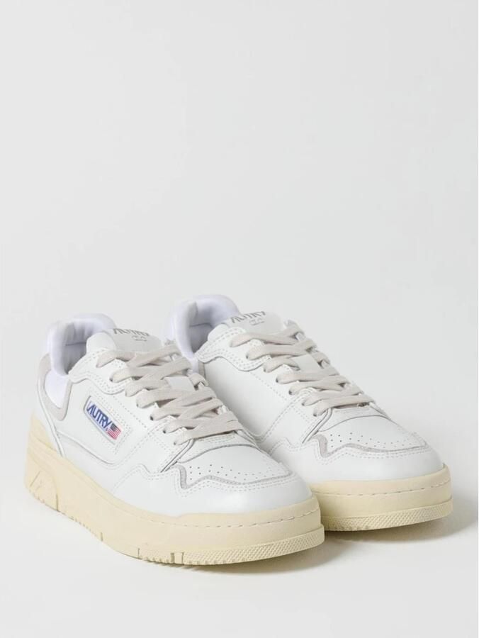 Autry Witte Sneakers met Kalfsleer en Suède White Dames