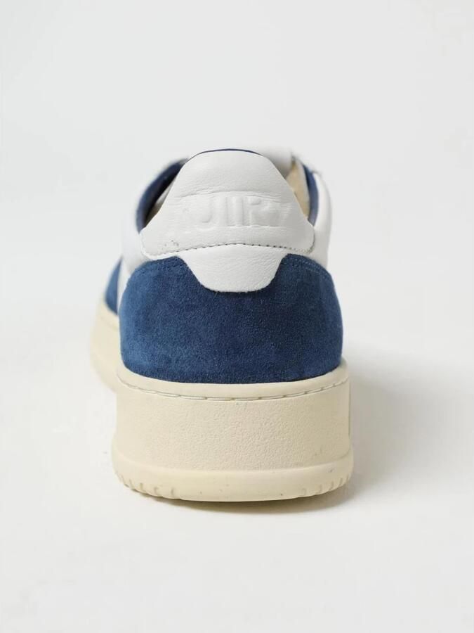 Autry Witte lage top sneakers leer suède White Heren