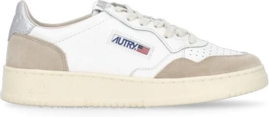 Autry Witte tennissneakers met suède inzetstukken White Dames