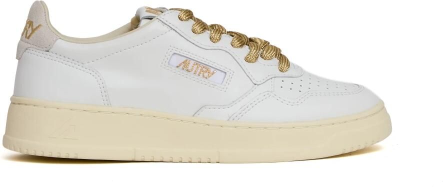 Autry Leren lage sneakers met suède inzetstuk