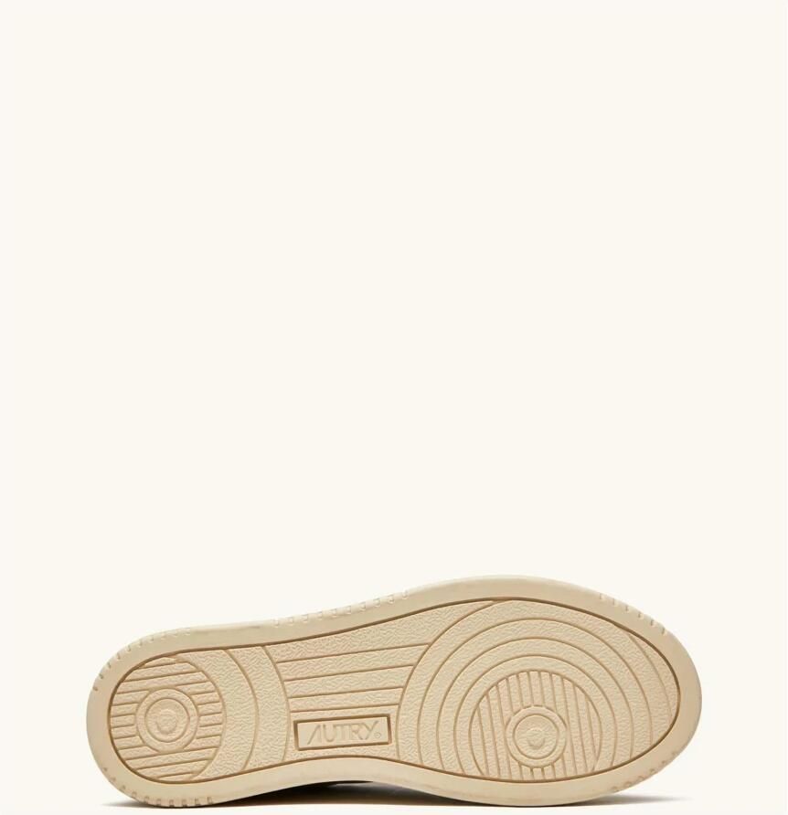 Autry Witte Leren Sneakers met Zilveren Details White Dames