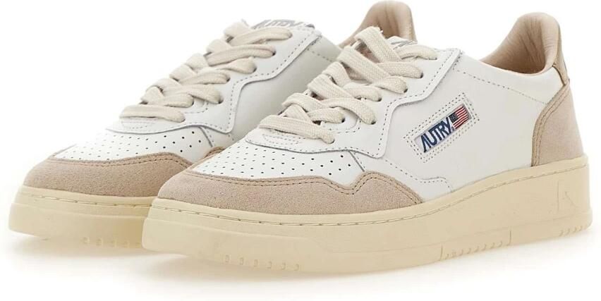 Autry Witte Gouden Sneakers met Geperforeerde Details White Dames - Foto 5