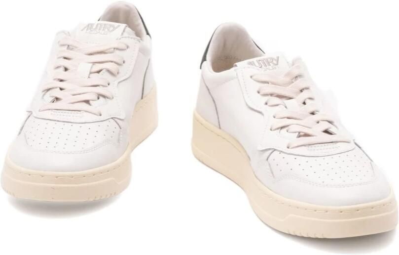 Autry Vintage-geïnspireerde leren sneaker in wit