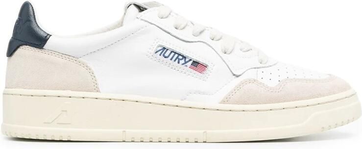 Autry Blauw Wit Sneakers Medalist Suede Panel Multicolor Heren