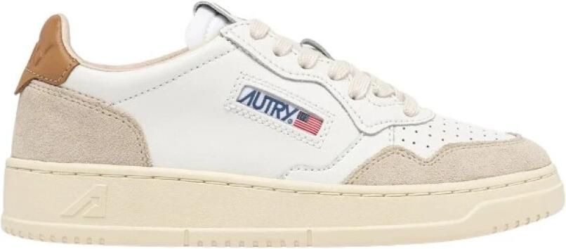 Autry Witte leren sneakers met suède details - Foto 3