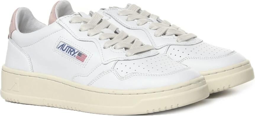 Autry Witte Leren Sneakers met Iconische Achterzak White Dames