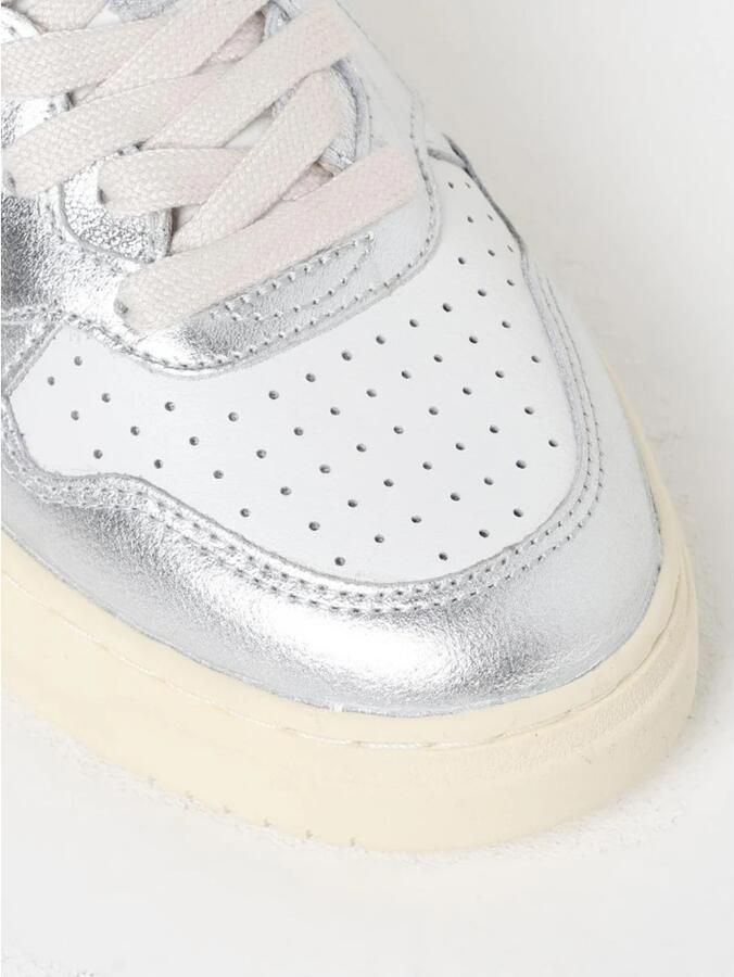 Autry Witte Leren Sneakers met Zilveren Details White Dames - Foto 4