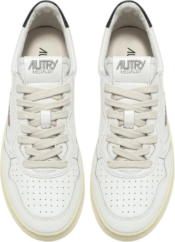 Autry Lage Sneakers Baskets Medalist Low cuir blanc - Foto 4