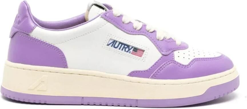 Autry Medalist 01 Lage Sneakers Wit Violet Multicolor Heren - Foto 3