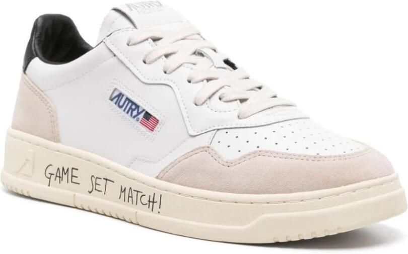 Autry Witte Leren Sneakers met Geperforeerde Neus White Heren - Foto 3