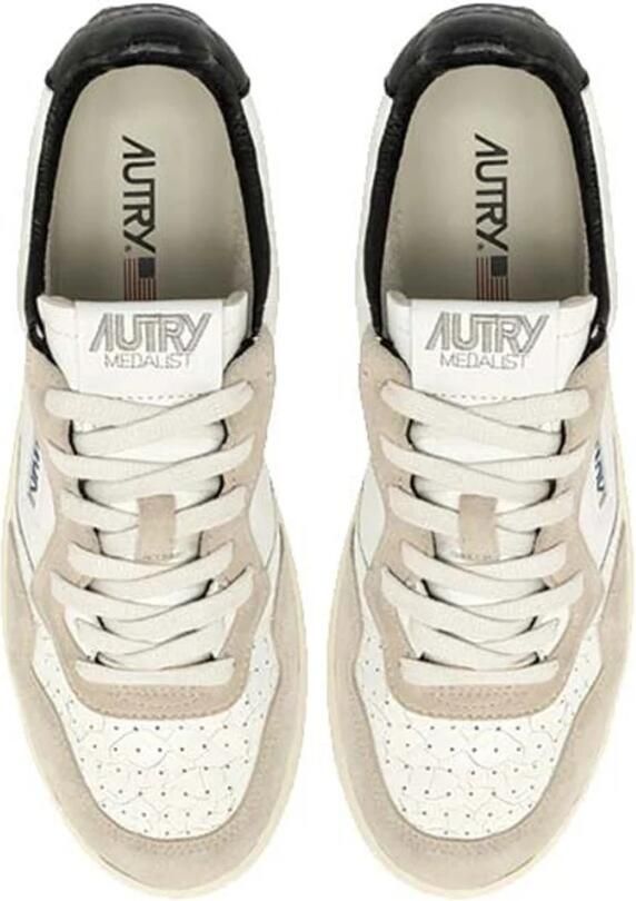 Autry Witte Leren Sneakers met Geperforeerde Neus White Heren - Foto 3