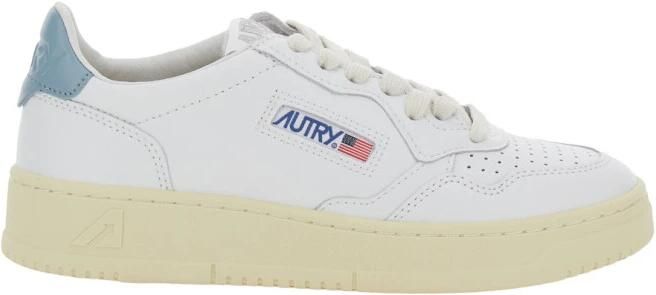 Autry Witte Leren Sneakers met Logodetail White Dames