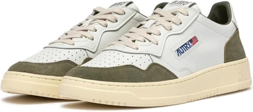 Autry Lage Sneakers Medalist Low Suede M White Smoked Green - Foto 9