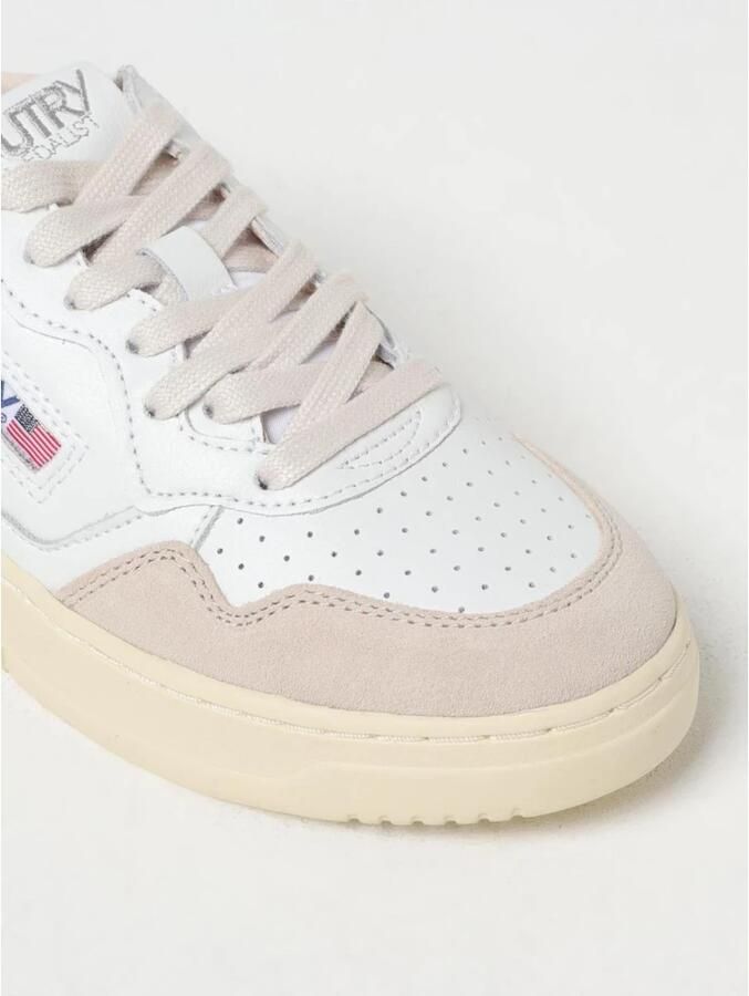 Autry Witte tennissneakers met suède inzetstukken White Dames