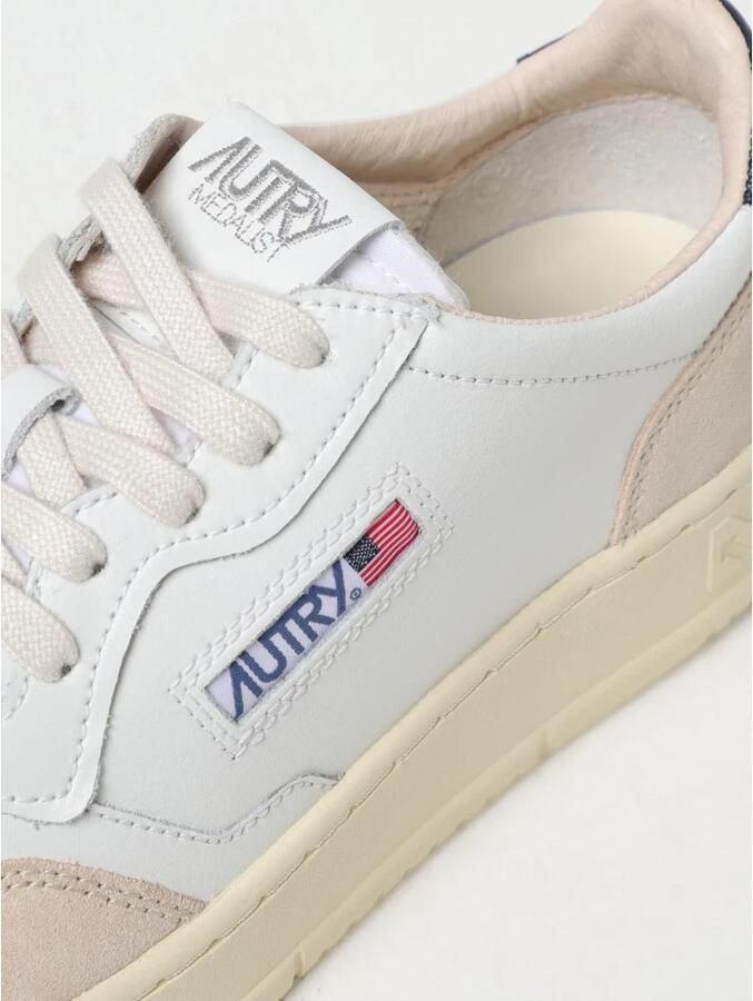 Autry Blauw Wit Sneakers Medalist Suede Panel Multicolor Heren