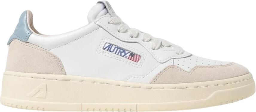 Autry International Low-Top Sneakers baskets medalist low cuir suede bleu in beige - Foto 3