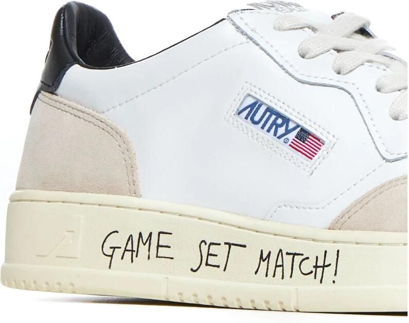 Autry Witte Leren Sneakers met Geperforeerde Neus White Heren - Foto 2
