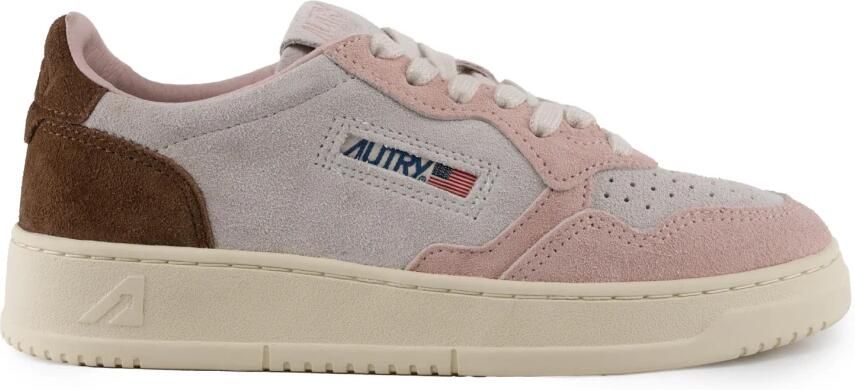 Autry Vintage-geïnspireerde suède sneaker met geperforeerde neus Multicolor Dames