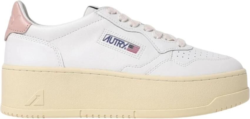 Autry Witte Veterschoenen met Rubberen Zool White Dames - Foto 4
