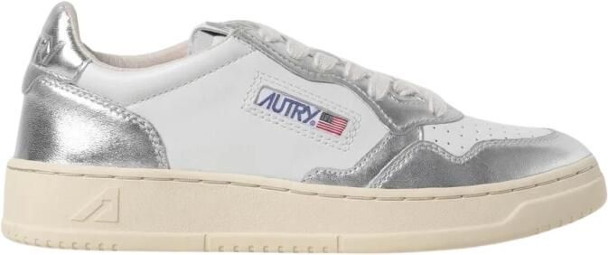 Autry Witte Leren Sneakers met Zilveren Details White Dames - Foto 12