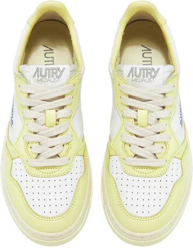 Autry Bicolour Lage Sneaker Yellow Dames - Foto 2