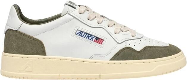 Autry Lage Sneakers Medalist Low Suede M White Smoked Green