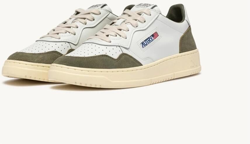 Autry Lage Sneakers Medalist Low Suede M White Smoked Green - Foto 7