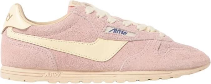 Autry Low-Top Sneakers Low-Profile Vitello And Nylon Sneakers in roze - Foto 3