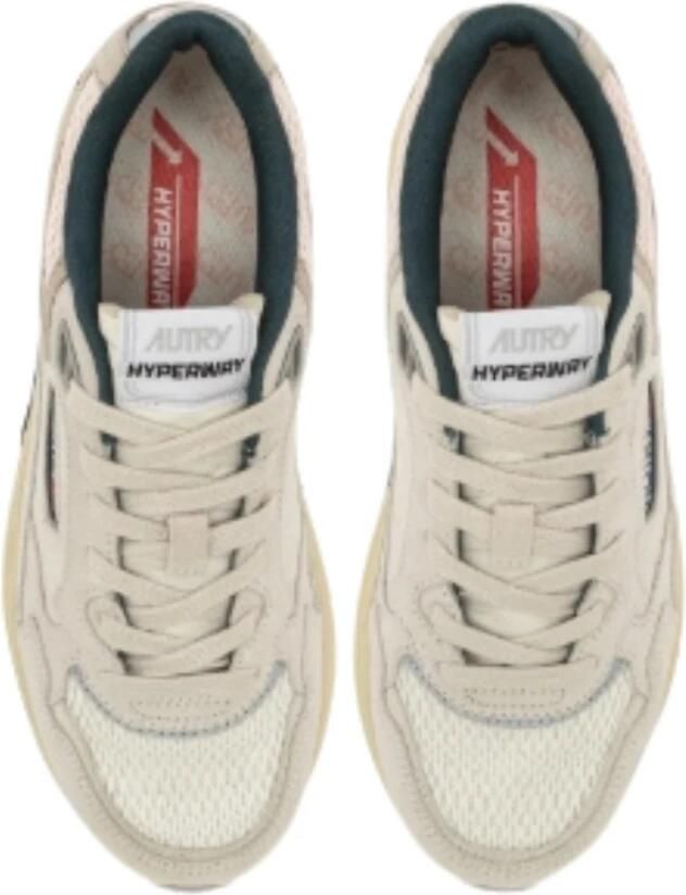 Autry Mesh Veterschoenen in Wit Roze