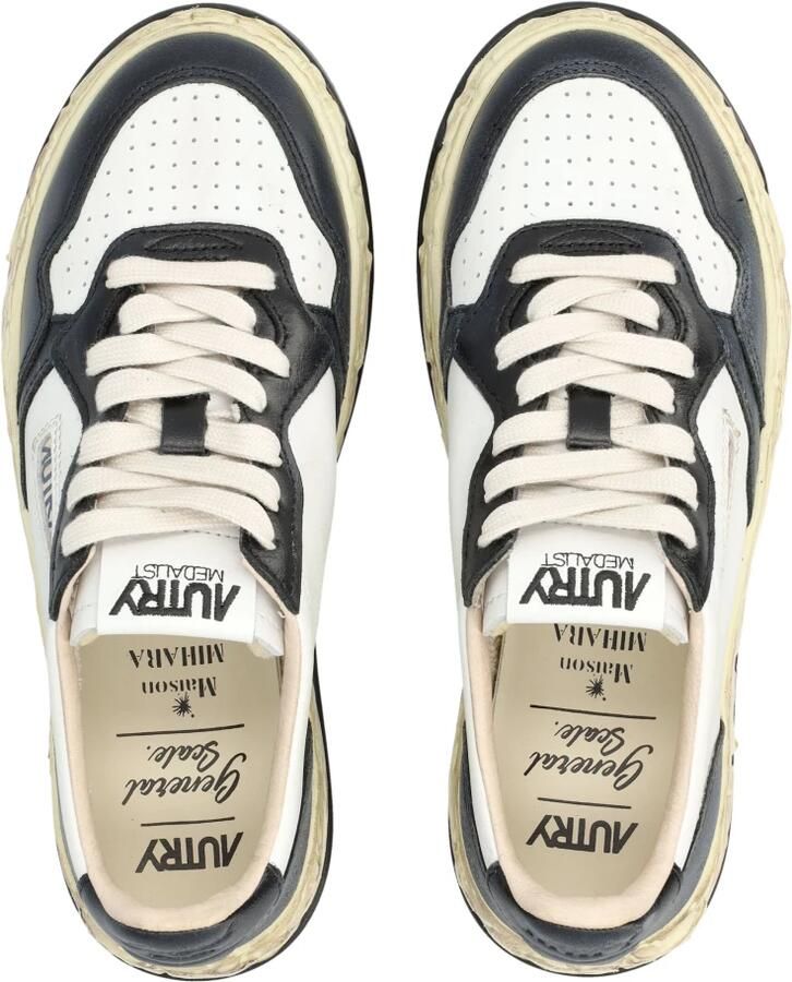 Autry Met de hand vervaardigde lage sneaker Wit Zwart