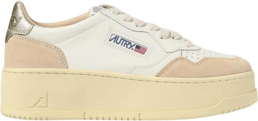 Autry Witte Leren Suède Platform Sneakers - Foto 3