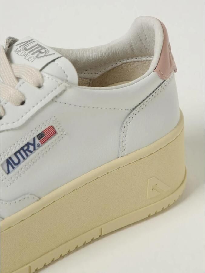 Autry Witte Veterschoenen met Rubberen Zool White Dames - Foto 3
