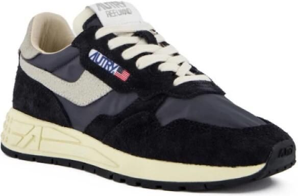 Autry Zwarte Sneakers met Nylon en Suède Inzetstukken Black Heren - Foto 11