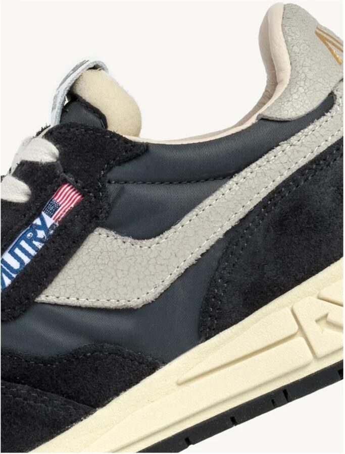 Autry Zwarte Sneakers met Nylon en Suède Inzetstukken Black Heren - Foto 2
