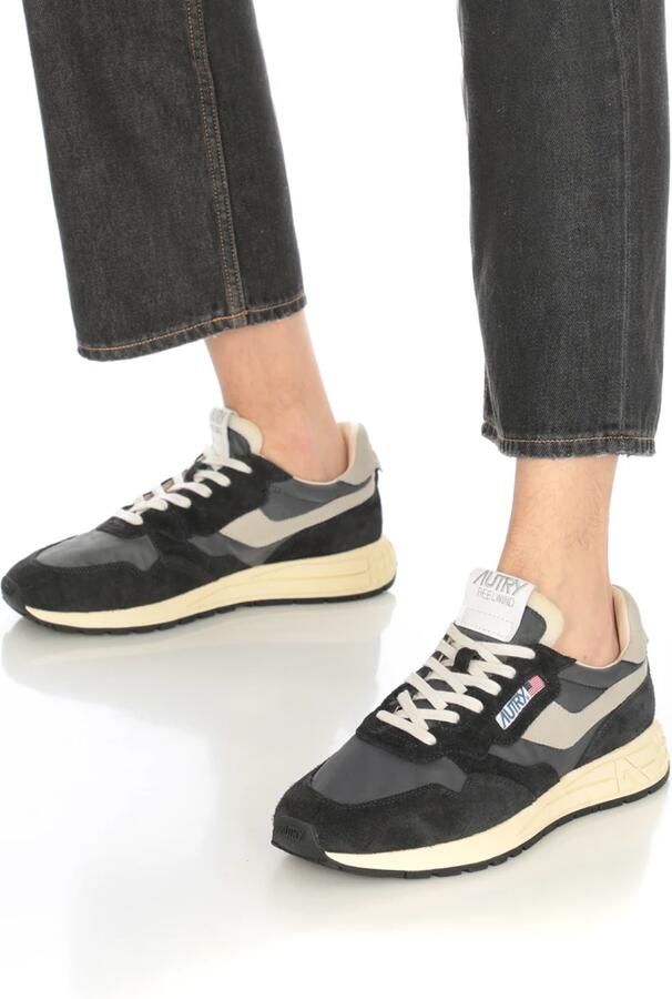 Autry Zwarte Sneakers met Nylon en Suède Inzetstukken Black Heren - Foto 3